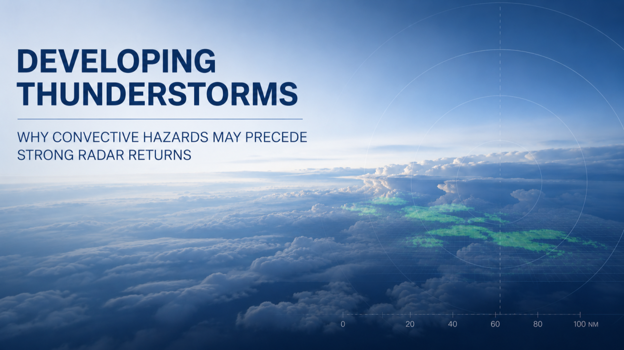 Developing thunderstorms